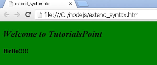 LESS - Extend